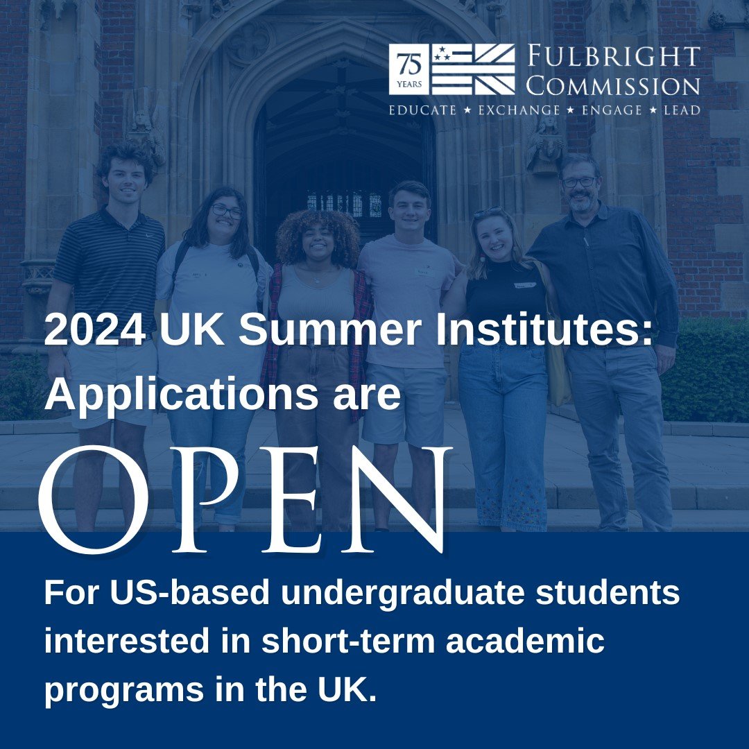 First and second year students, the Fulbright UK Summer Institutes are an amazing opportunity to explore the culture, heritage and history of the UK while experiencing higher education at a UK university. Learn more: fulbright.org.uk/our-programmes…