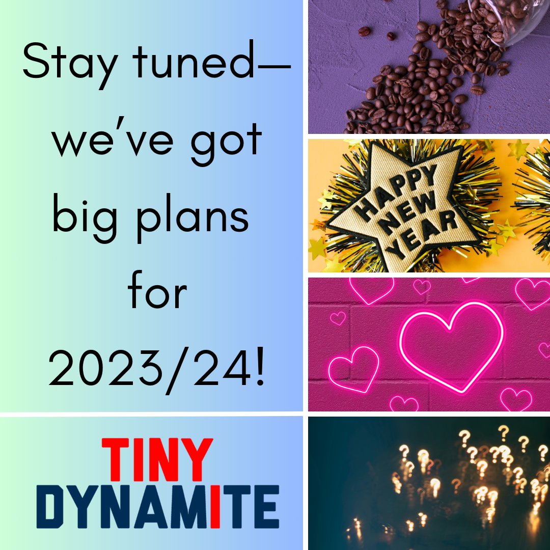 Tiny Dynamite is back! We'll be announcing the first three events of our season very soon, and we're cooking up something really special for the spring. We can't wait to tell you more — look out for an announcement in the next few days!