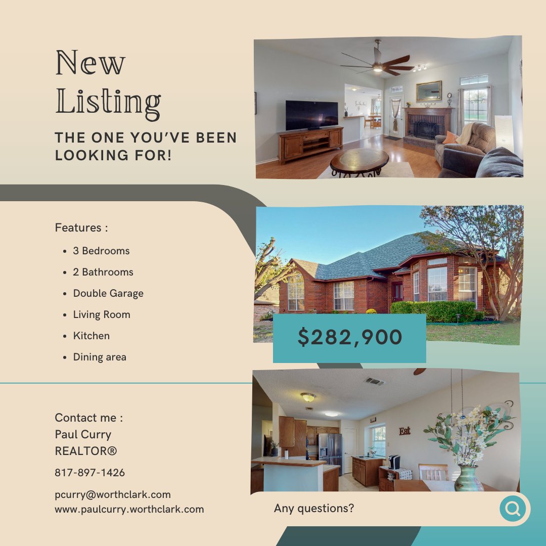 CurryRealty's tweet photo. New on the market, a 3 bed 2 bath family home in Fort Worth. Contact me today for more info. #fortworth #fortworthtexas #dfwrealtor #dfwrealtors #fortworthrealtor #fortworthrealestate #perfectlocation https://t.co/jKfHHb3Ezl
