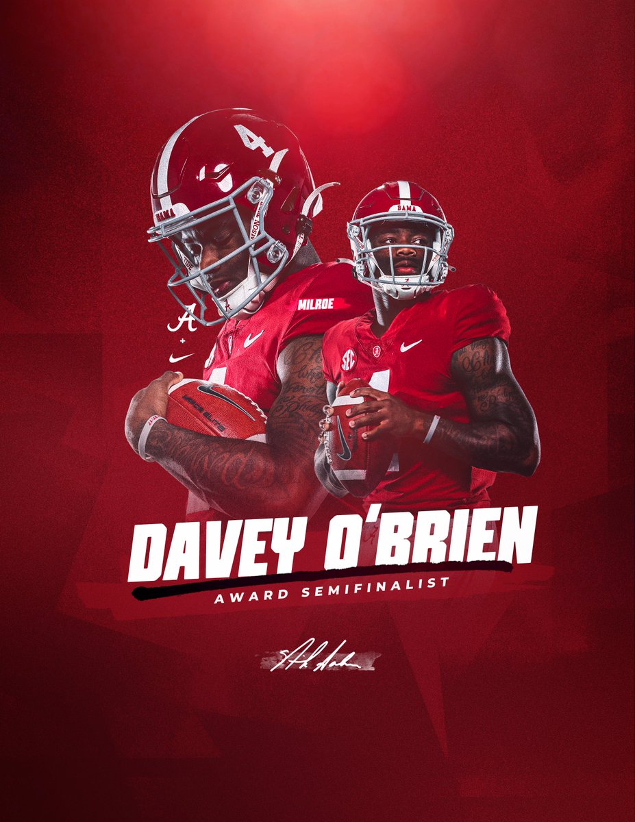 The Top Quarterback in the Nation

@JalenMilroe 

bit.ly/47tOu6c

#RollTide || #DaveyQBs