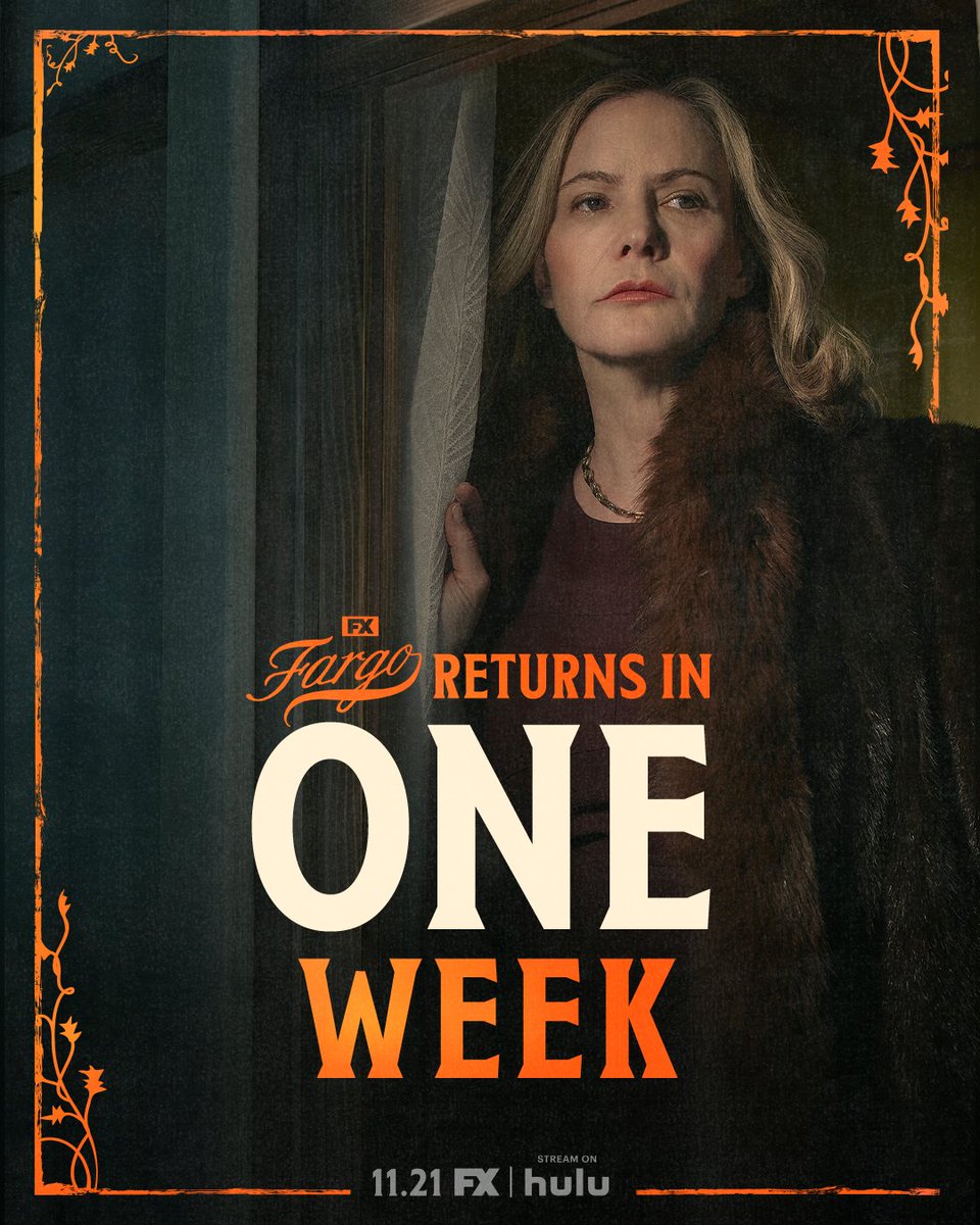 We’ve been expecting you. Installment 5 of FX’s #FargoFX returns in ONE WEEK on FX. Stream on Hulu.