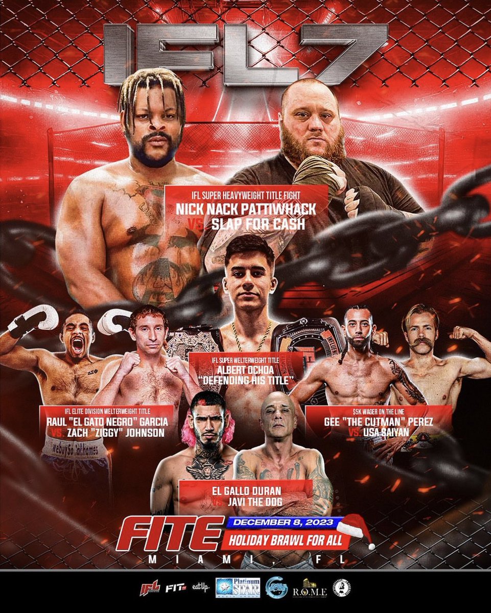 IFL7 COMING SOON ‼️🚨
DEC 8TH ‼️
MIAMI FLORIDA 📍

#influecer #InfluencerMarketing #influencerboxing #misfitsboxing #boxingnews #fighthype #albertochoa #bobsantos #IFL7 #MIAMIVIBES #entertainment #FIGHTCLUB #knockoutfights