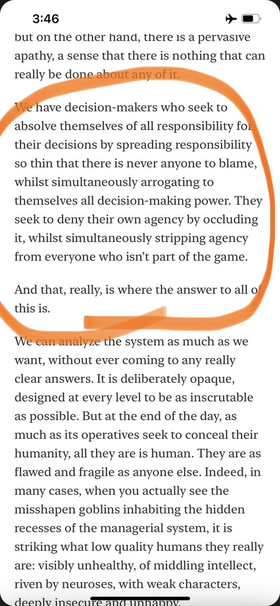 Society has devolved into one big game of responsibility-hot-potato.

Nobody is responsible for themselves but somehow vaguely responsible for everything they cannot possibly be responsible for (being alive, white, male, the weather, fat people’s health, etc).

<a href="/martianwyrdlord/">John Carter</a>’s