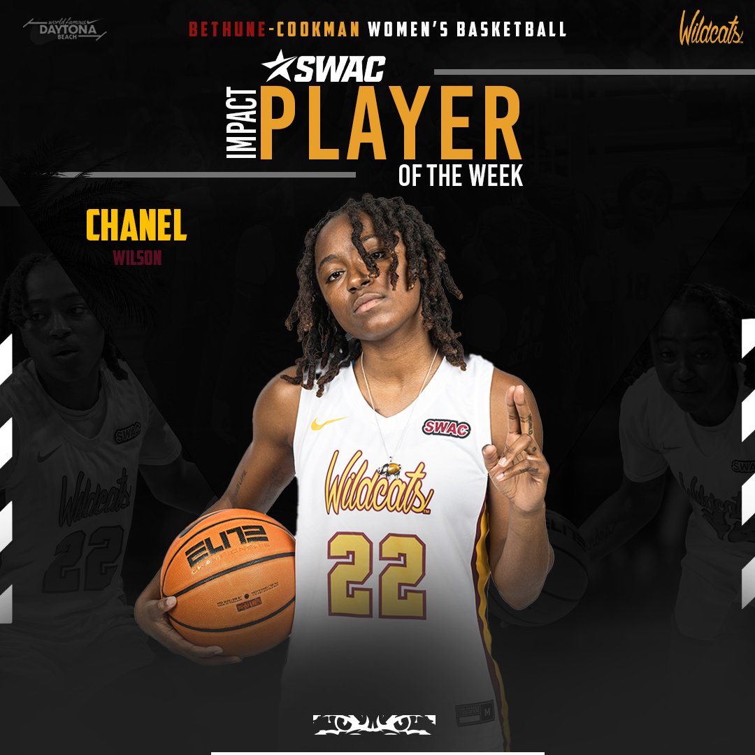 BCUWBB's tweet photo. Get used to these posts, they'll probably be a weekly thing.

Chanel Wilson is the first SWAC Impact Player of the Week of the season!

#𝙃𝙖𝙞𝙡𝙒𝙞𝙡𝙙𝙘𝙖𝙩𝙨 | #𝙋𝙧𝙚𝙮𝙏𝙤𝙜𝙚𝙩𝙝𝙚𝙧 https://t.co/ReoU6NeK1v
