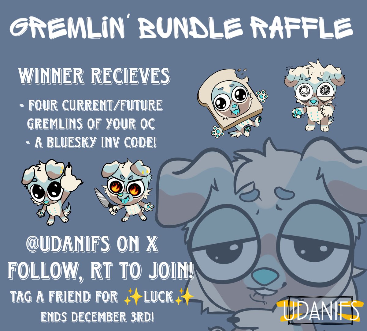 🫐 ITS RAFFLE TIME 🫐

✨✨ALL WELCOME! ✨✨
✨✨MANY LUCKS! ✨✨

(⁠ ͡⁠°⁠ᴥ⁠ ͡⁠°⁠ ⁠ʋ⁠)

#furryart #furryfandom #furryartwork #ychraffle #ych