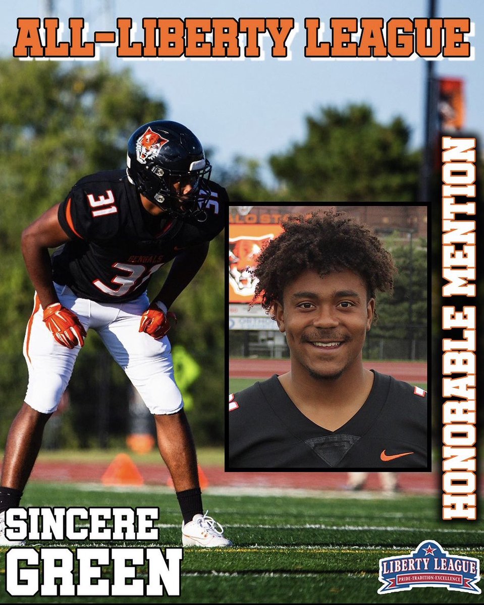 Congrats to LB Sincere Green (Jamestown, NY/Jamestown) On being named Liberty League All-Conference Honorable Mention!
