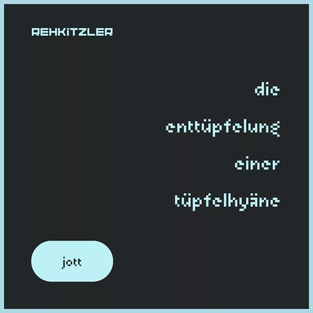 rehkitzler's tweet photo. die enttüpfelung einer tüpfelhyäne
https://t.co/TpMoTrkZXs https://t.co/nNTgOyikfZ