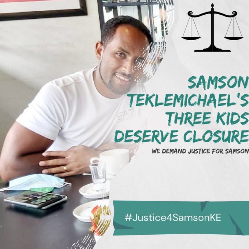 We kindly request the Government of Kenya to assist in locating the kidnapped Samson Teklemichael, reportedly abducted in the Kileleshwa area in broad daylight in November 2021.#2YearsTooLong #Justice4SamsonKE @hrw @WilliamsRuto