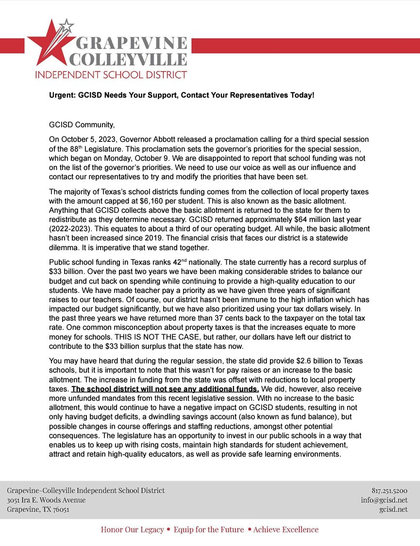 Grapevine-Colleyville ISD tweet media