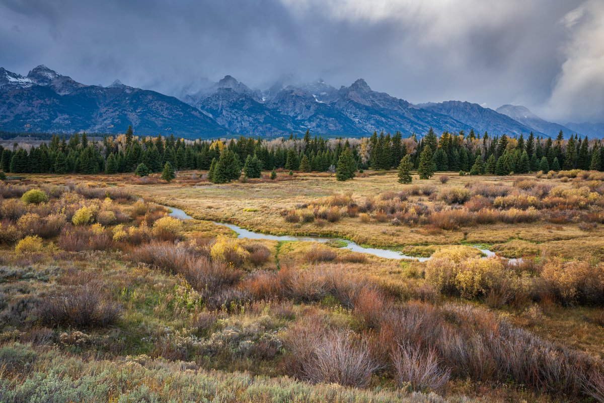 Storm over the Teton Range. #Wyoming #GrandTetonNationalPark #landscapephotography #nikon #autumn #fallcolors