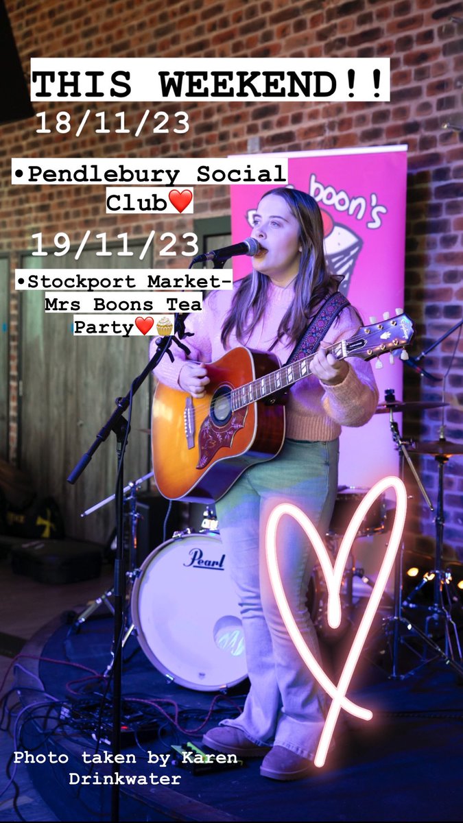 Very excited for this weekend!!
it’s going to be AMAZING❤️

18th November- Pendlebury Social Club supporting Homegrown UB40 Tribute Band ❤️ along with <a href="/DjPaulEziEden/">Paul</a>

19th November- Stockport Market- Mrs Boons Tea Party❤️
<a href="/therealboon/">Clint Boon</a>