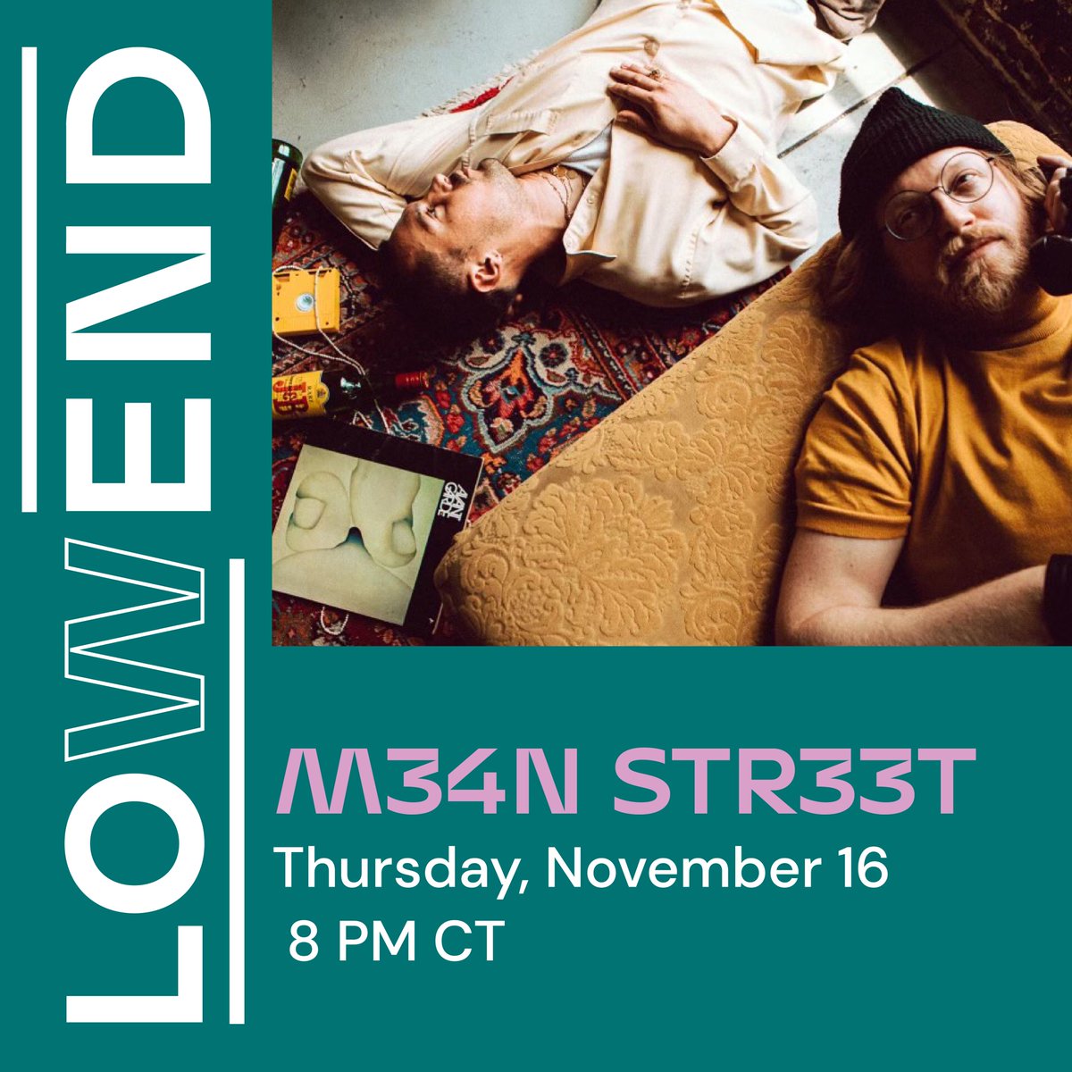bemiscenter's tweet image. Live @ LOW END this Thursday: M34N STR33T | 11/16, 8 PM  bemiscenter.org/events/m34n_st…

#Bemis #m34nstr33t #omahalivemusic #omahaevents