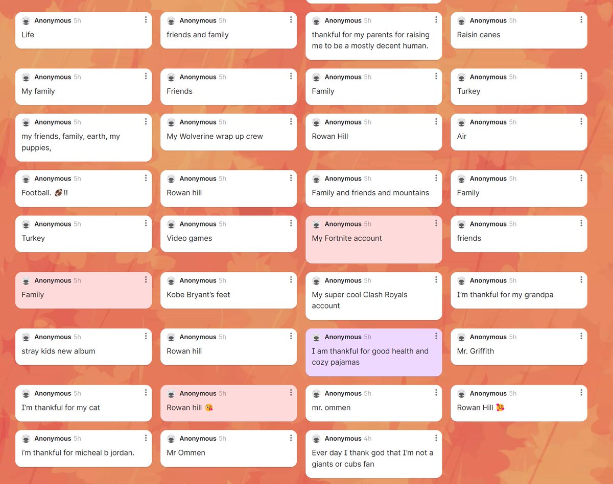 GorrinJM's tweet image. During Wolverine Wrap-up @OPS_Westview students did a @padlet sharing what they were thankful for to get in the spirit for break next week! Here's what they shared. I'm thankful for family, good health and enjoying going to work each day! How about you?