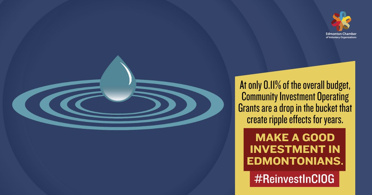 Invest in non-profits to help grow a better future for us all by signing a letter to #yegcc

thenonprofitvote.ca/ciogbudgetcuts

Make a good investment in Edmontonians. #ReinvestinCIOG #yeg #yegcc

#CIOGimpact #Nonprofits #GOA