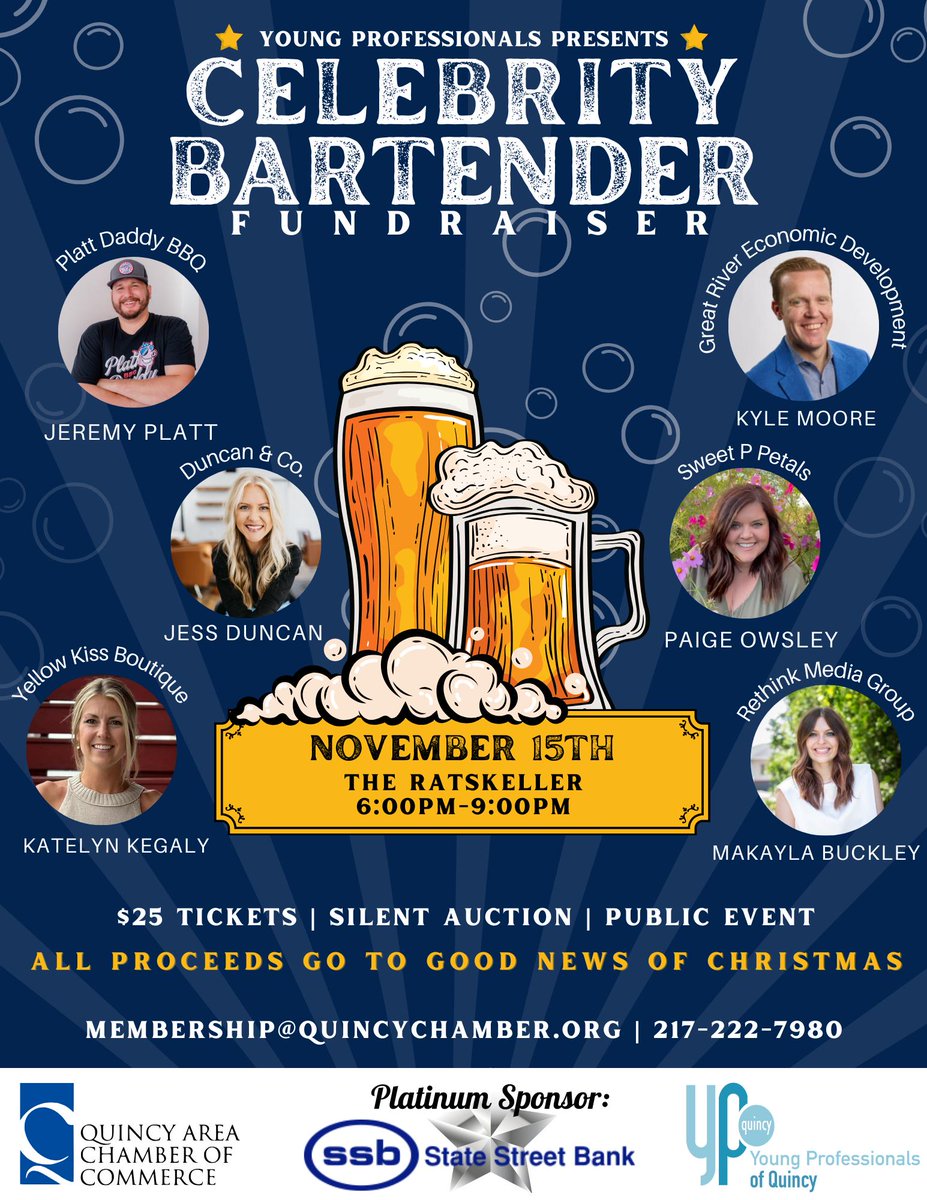 PAY AT THE DOOR or GET TICKETS HERE:
business.quincychamber.org/chamber-events…