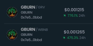Dextools have now updated our details, #CoinMarketCap and #CoinGecko applied for!

dextools.io/app/en/bnb/pai…

#GBURN #GroveCoin #GroveGreenArmy #LetItBurn