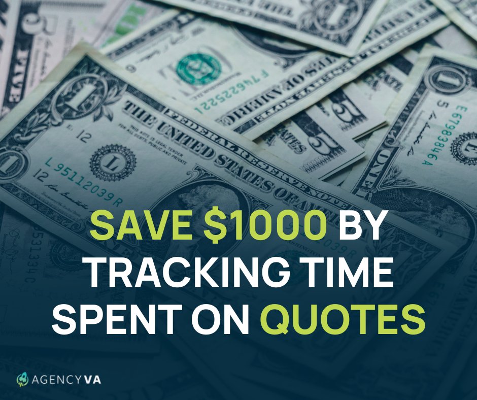 Did you know you could save $1,000s? Efficiently track the time spent on quotes and watch the savings add up!

Contact us now to learn about our industry leading tracking software &amp; virtual insurance assistants!

agencyva.com/contact/?utm_s…