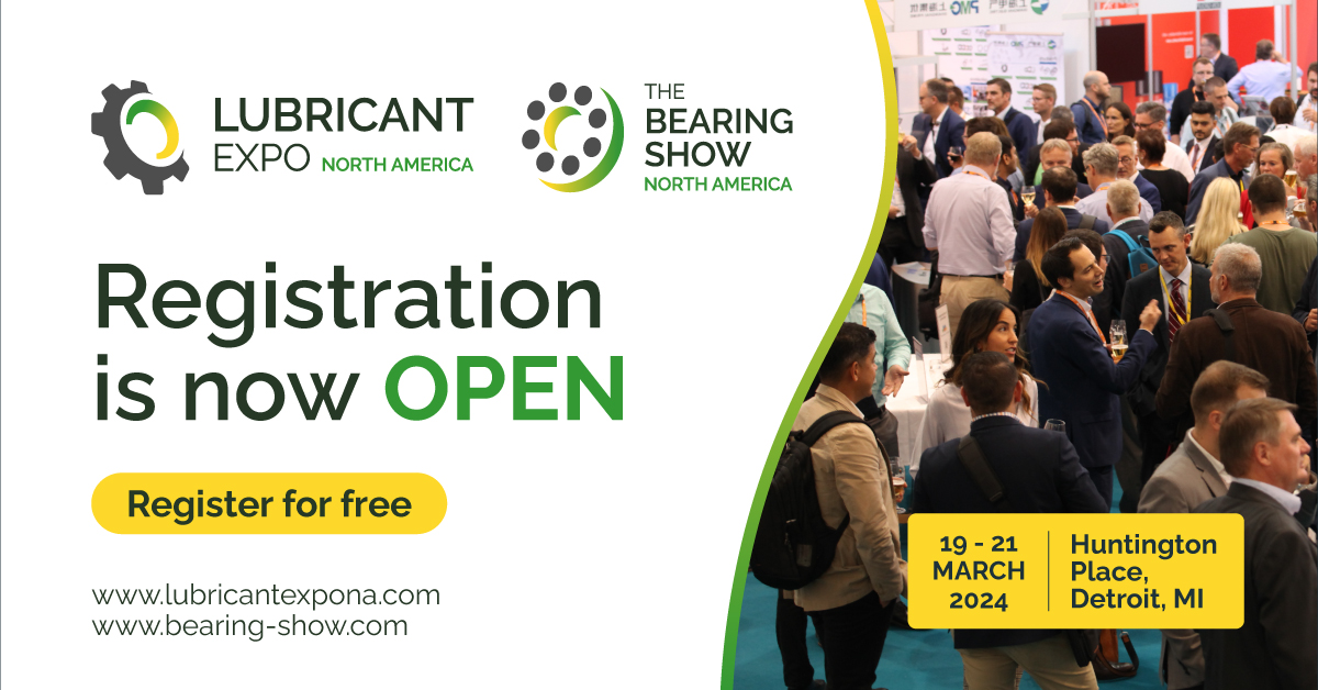 BearingShowNA's tweet photo. Registration for @BearingShowNA and @LubricantExpoNA is now OPEN! 

Register for free: https://t.co/yHvVSFCOom

#BNA24 #TheBearingShowNorthAmerica https://t.co/QW6tfnh1I4