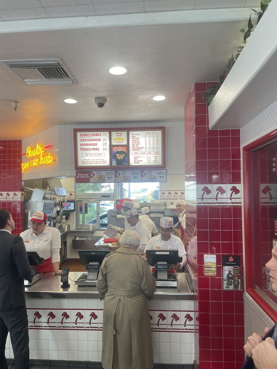 Janet Yellen ordering In-n-out before heading to the airport to greet Xi Jinping