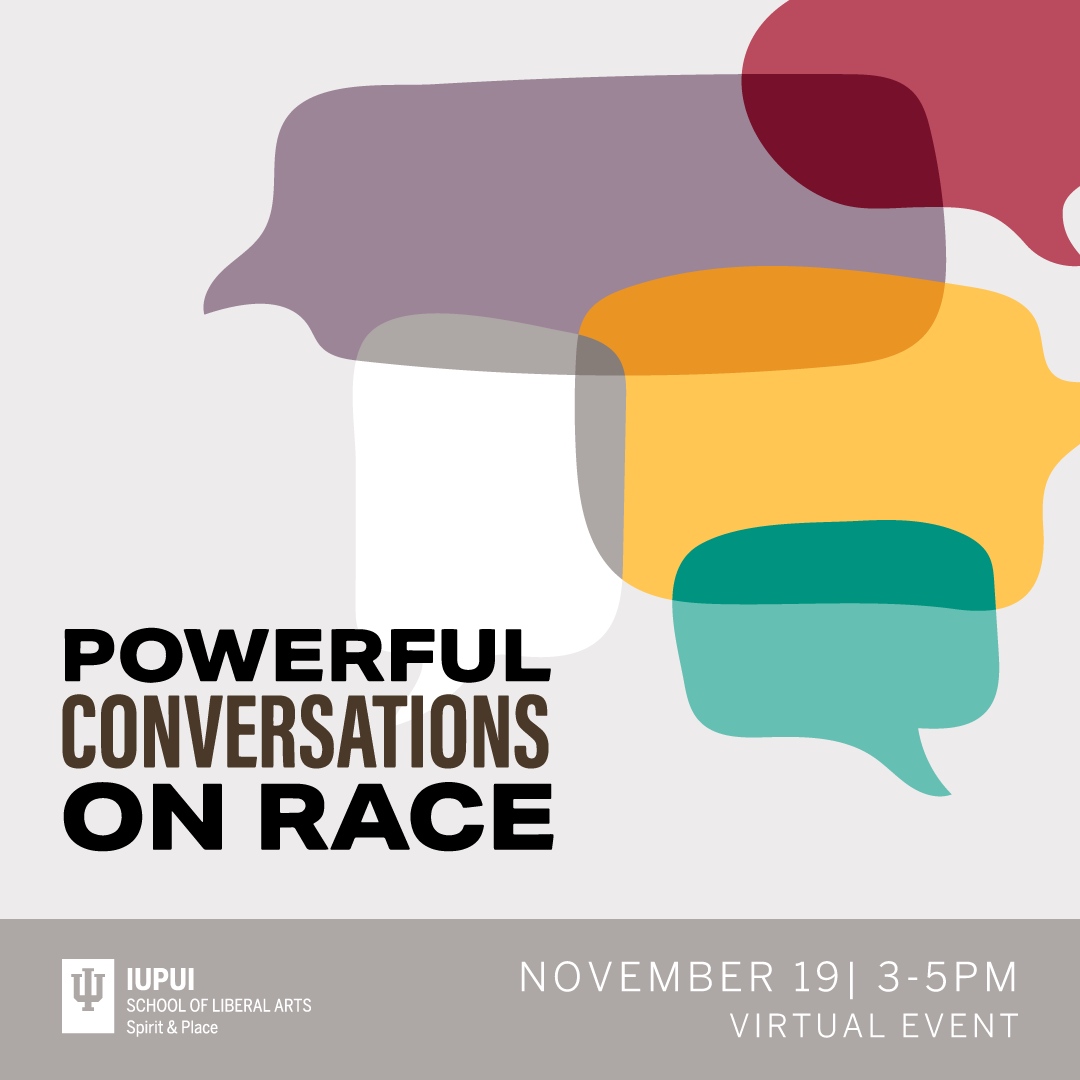 spiritandplace's tweet photo. Keep the great conversations going! Join us virtually Sunday, November 19 for our next Powerful Conversation on Race, exploring the interconnection between national identity, community values &amp; race. Register: https://t.co/l9JLPmHUbl #SPIndy https://t.co/JXGzYHoBf1