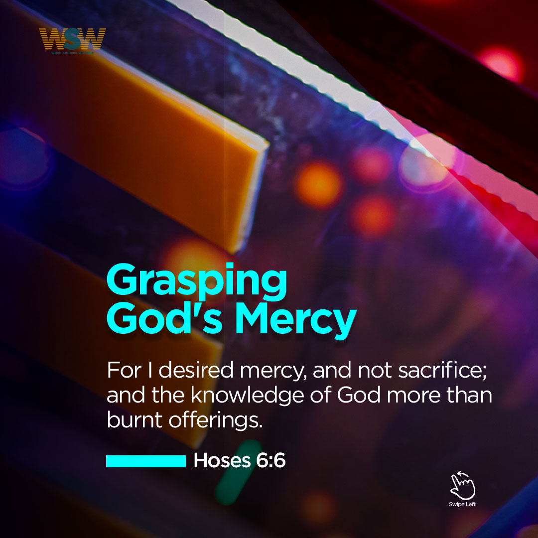 When we come before God vulnerable and in sincerity, we experience his mercy that is able to transform us into his image, thereby making us one of his sons. Join us at #WSW as we experience the life changing compassion of God... #WSW #When_Sinners_Worship