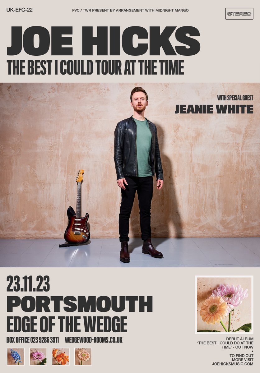 Singer-songwriter @joehicksmusic returns to Portsmouth next week following the release of his critically acclaimed debut album ‘The Best I Could Do At The Time’! Joe previously supported indie duo Seafret at the Wedge🤩 Support: @jeaniewhitemus1 👉 wedgewood-rooms.co.uk 👈
