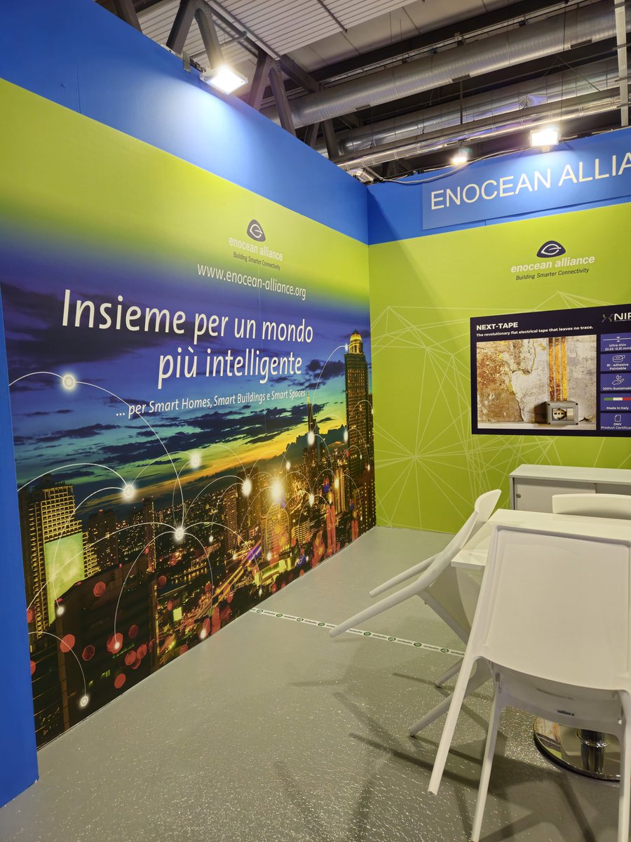 EnOceanAlliance's tweet photo. Hello from Milan! 🇮🇹 The build-up for the #SmartBuildingExpo is in full swing and our booth is shaping up to be simply superb! Come meet us and our partners at Hall 6, Booth No. G24. Can't wait to see you there!
#SBE23 #EnOceanAlliance #EnergyHarvesting #SmartBuilding https://t.co/AWm2r49cof