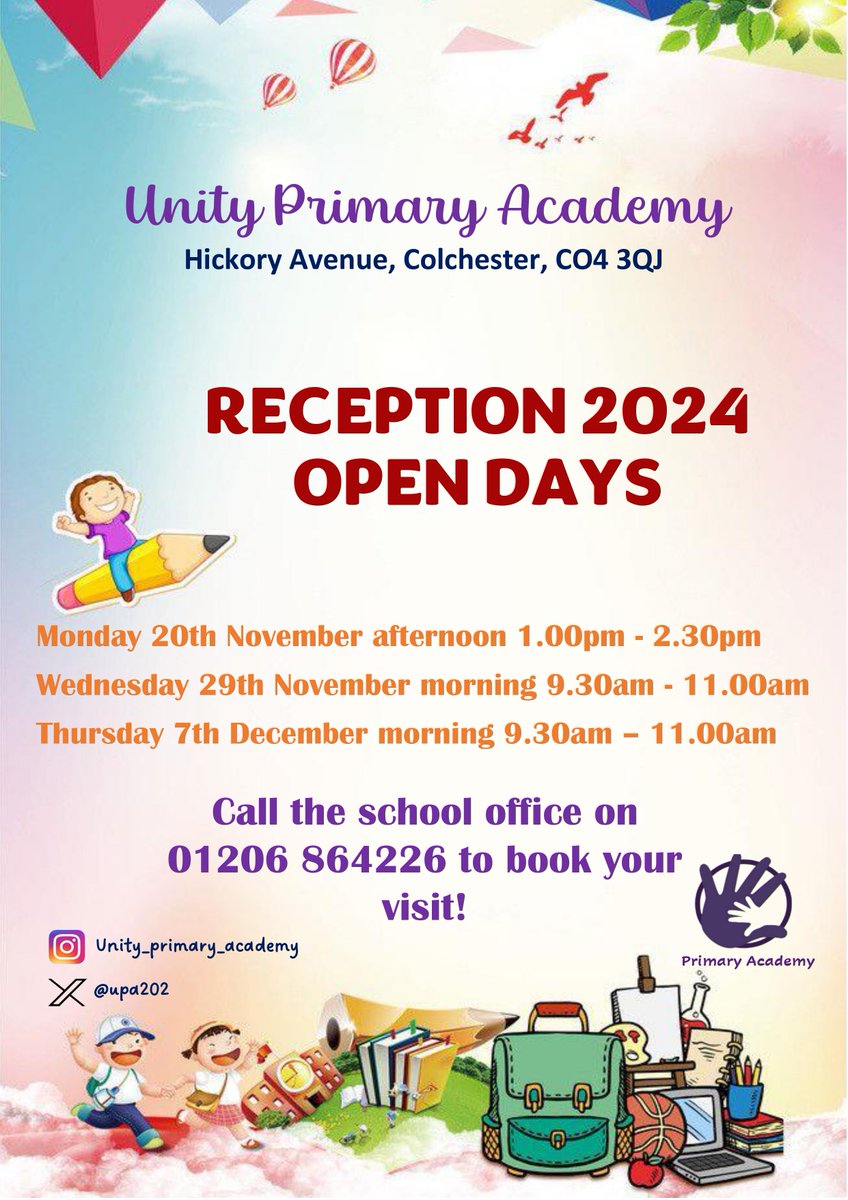 Looking for a Reception place 2024 - The school of choice! Join us for our open days. #reception #school #colchester #greenstead #eyfs #primaryschool #opendays #essex unityprimaryacademy.com/reception-tour…