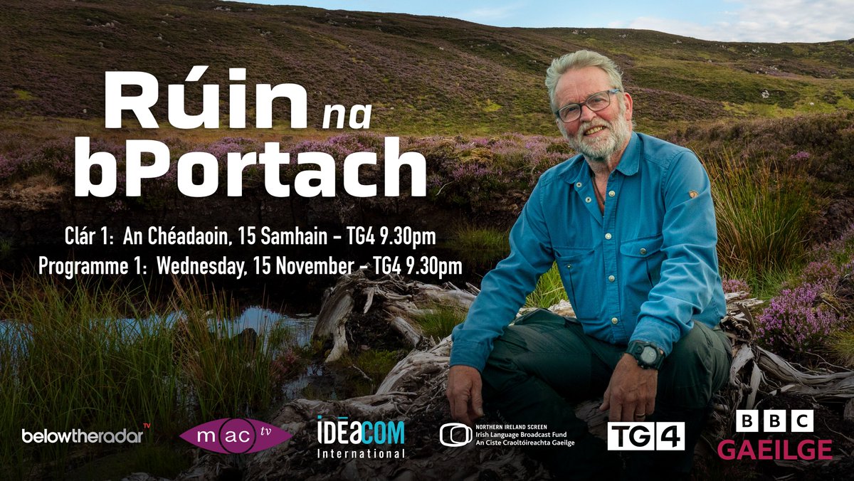 Rúin na bPortach ag tosnú ar @TG4TV 15/11 9.30pm. Cormac Ó hÁdhmaill explores the peatlands of Ireland & the world, the role they play in the delicate balance of the world’s ecosystem & how they have influenced history & culture @bbcgaeilge @NIScreen #ILBF @catcoy11 @MBhreathnach