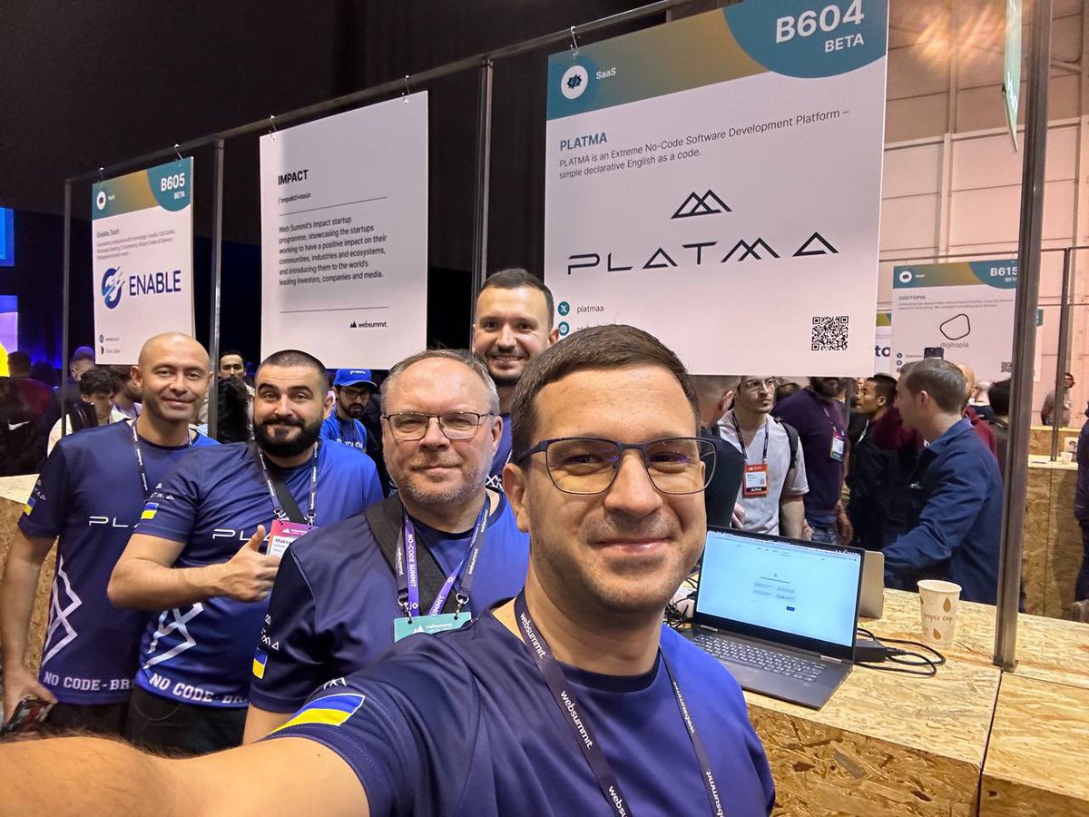 platmaa's tweet photo. Starting today you can find the PLATMA team in pavilion 4 with stand #B604.
We have already met with a few investors and integrators. Namely, we talked to Marina Avdyeyeva and discussed #nocode opportunities for the #business

#lowcode #summit #networking #websummit2023 #portugal https://t.co/ek9Fp11wT0