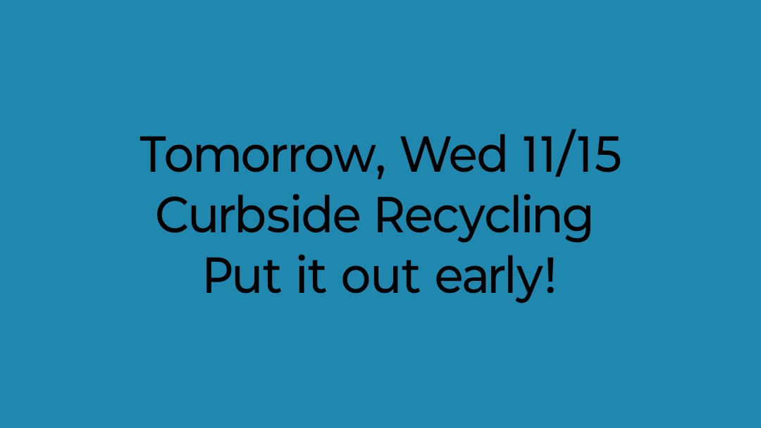 glenirisnabhm's tweet photo. Tomorrow, 11/15, is city wide recycling day in Birmingham! #GlenIris #Recycling https://t.co/lOEVPJpPjW