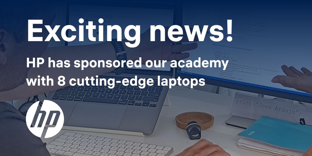 We're thrilled to announce that HP has generously sponsored our coding and data science academy with 8 cutting-edge laptops!

Thank you, HP, for being our invaluable partner in innovation! 🙌We look forward to working with you and nurturing the future leaders of tech together.