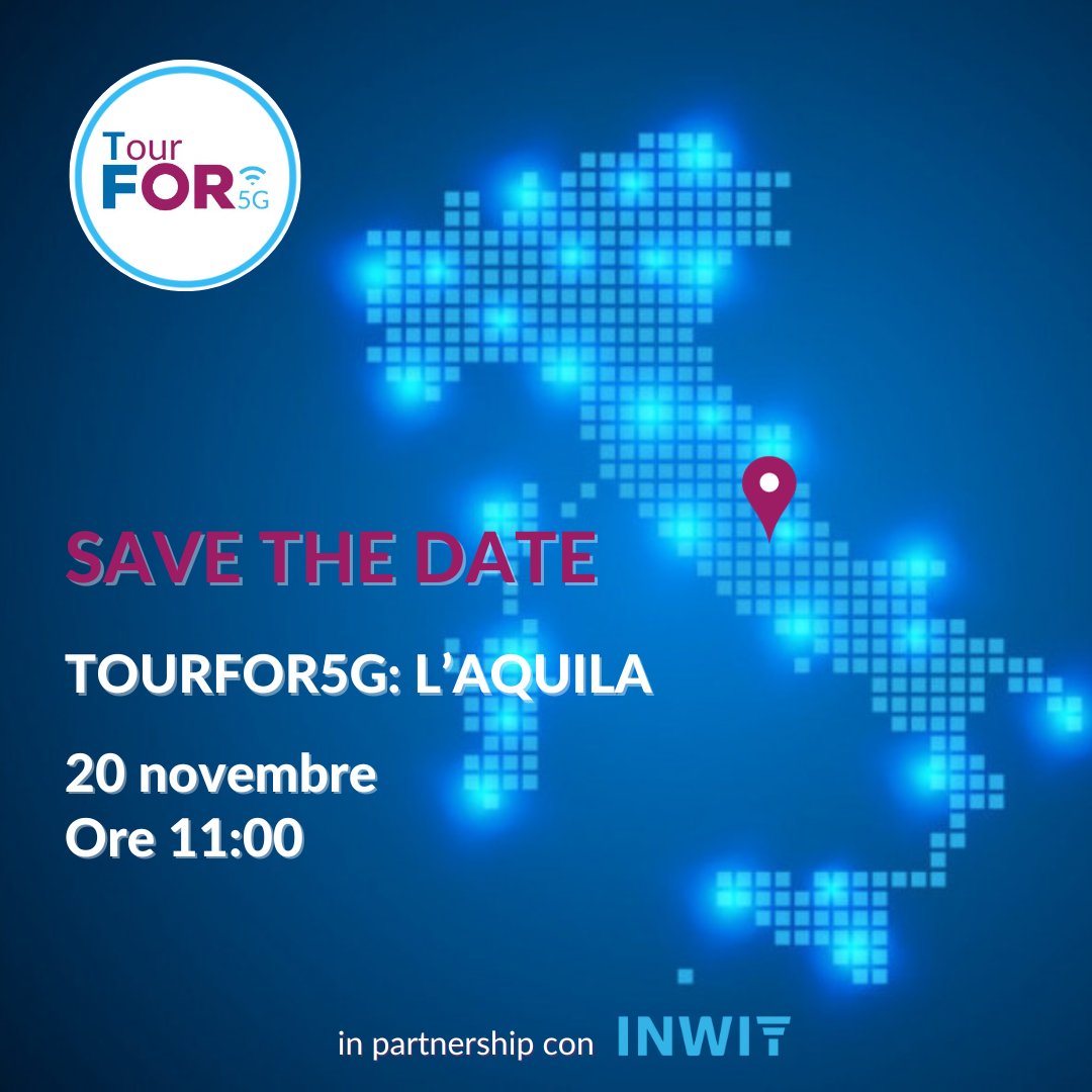 ORazionali's tweet photo. 🌐 #TourFOR5G fa tappa all'Aquila 🌐

Parleremo di come le #infrastrutturedigitali e l'#innovazione contribuiscono alla crescita del territorio, al benessere dei cittadini e allo sviluppo delle imprese locali.

📅 20 novembre ore 11:00
📍Palazzo Fibbioni https://t.co/taxVcVWo59