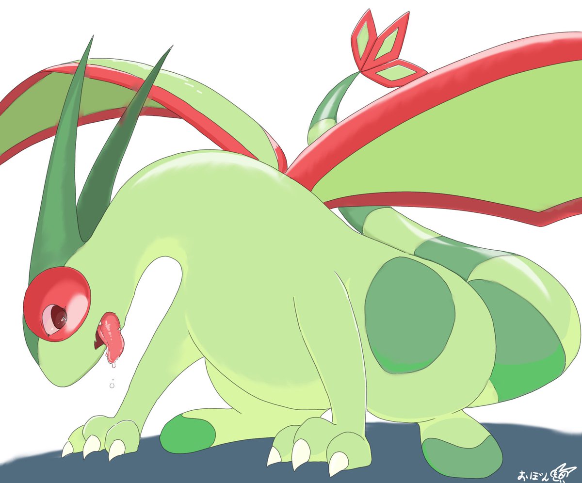 flygon pokemon (creature) tongue no humans solo claws open mouth white background  illustration images