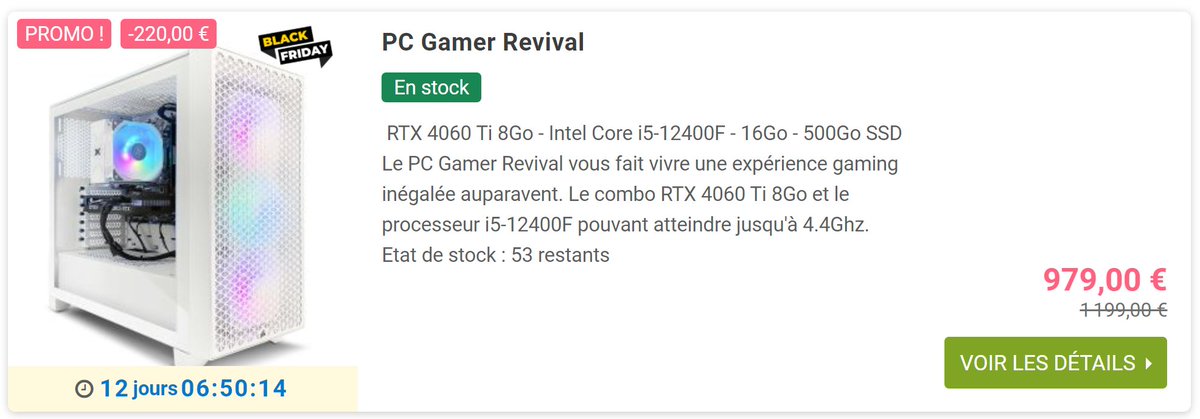 Vous voulez jouer à tous les jeux en 1080p et en 2k pour moins de 1000€ ?? C'est juste ici les amis, c'est pendant le Black Friday et pas après ! 😍 ➡️ powerlab.fr/pc-gaming/2815…