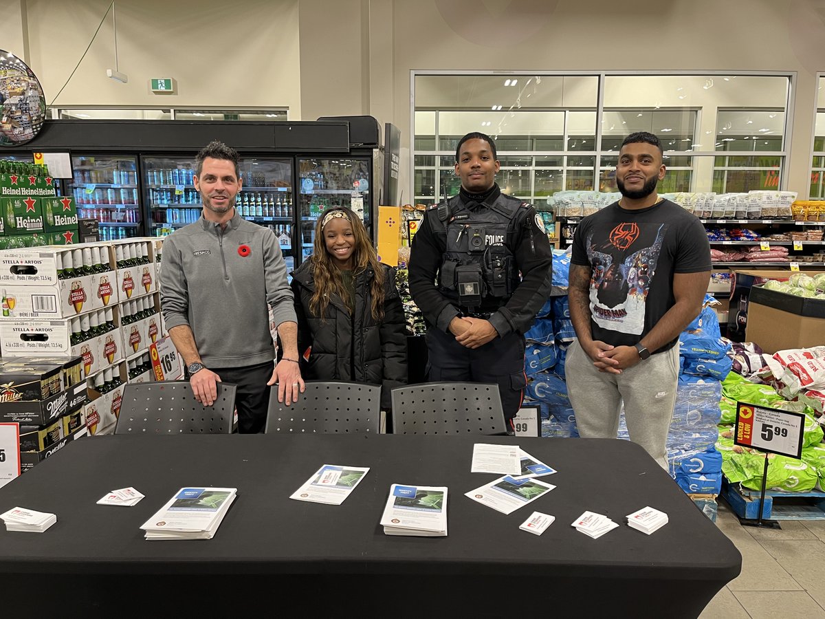 Thank you Freshco at Jane Finch Mall for inviting us into your store over the weekend to hand out crime prevention information to your customers. #CrimePreventionWeek #CrimePreventionTips