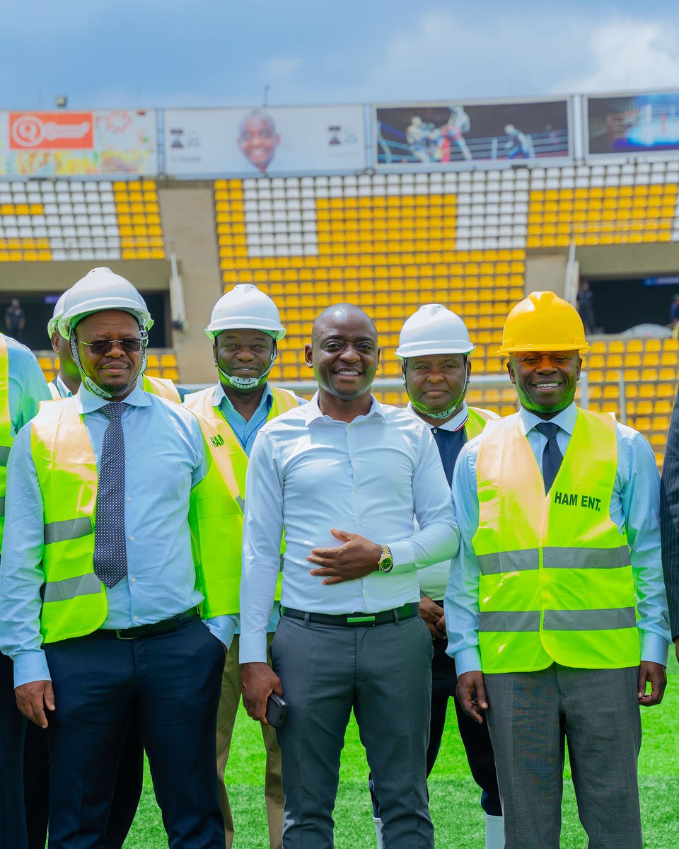 It was indeed an honour hosting the minister of sports Hon Peter Ogwnga,FUFA president Magogo Moses and all sports heads at nakivubo stadium today in preparation for the Presidential official opening soon...For God and My Country