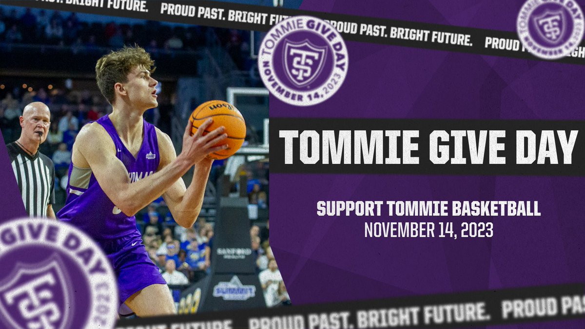 IT'S #TOMMIEGIVEDAY!

Support the bright future of Tommie Men's Basketball through the link below

Your generosity is appreciated more than you know!

link.stthomas.edu/TGD2023Athleti…

#RollToms