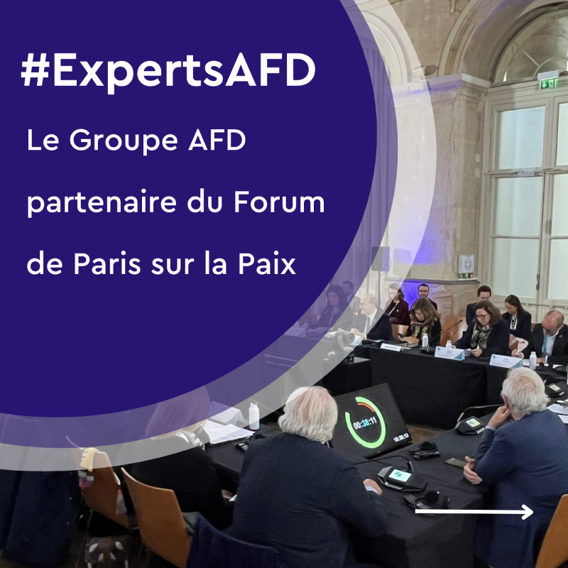 AFD_France's tweet photo. Nos #ExpertsAFD étaient présents au @ParisPeaceForum.

@Proparco, @ExpertiseFrance, Sécurité alimentaire, Santé, Dialogue de @Paris 
👇
Retour sur la participation de notre Groupe au Forum de Paris sur la Paix.

@OECDdev @COEbanknews @UNESCO @francediplo