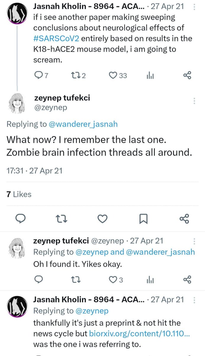 fitterhappierAJ's tweet image. Brian Hjele and Zeynep Tufekci constantly downplayed mouse models of sars cov 2 that showed neuroinvasion and neurological disease

Now they act surprised SARS Cov 2 is causing unprecedented disability and brain fog

Sars cov 2 is neurotropic. Hjele was wrong