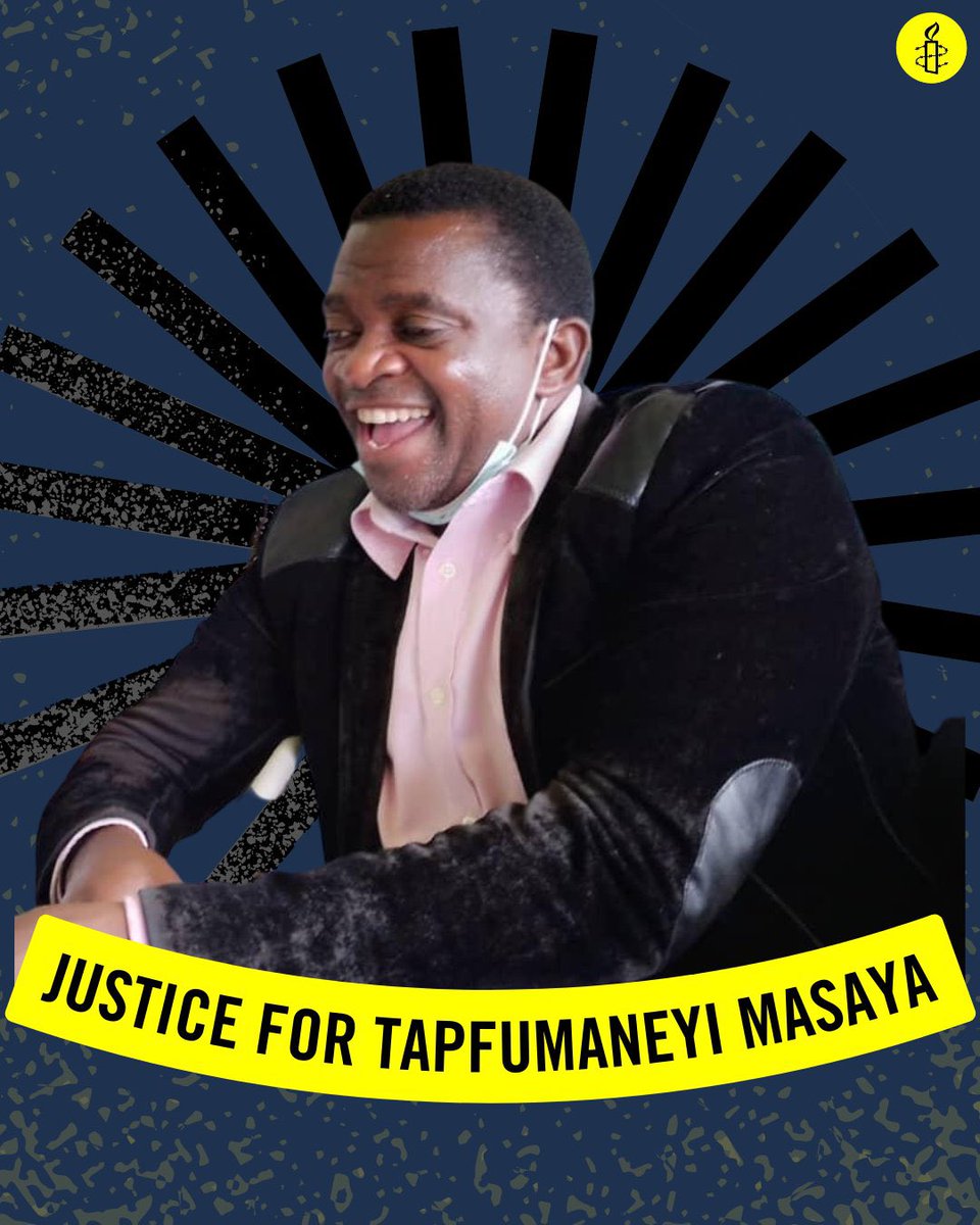 The Zimbabwean government must promptly investigate the death of Tapfumaneyi Masaya, a CCC activist who went missing in Mabvuku on 11 November 2023 and was found dead yesterday. amnesty.org/en/documents/a… #JusticeForMasaya