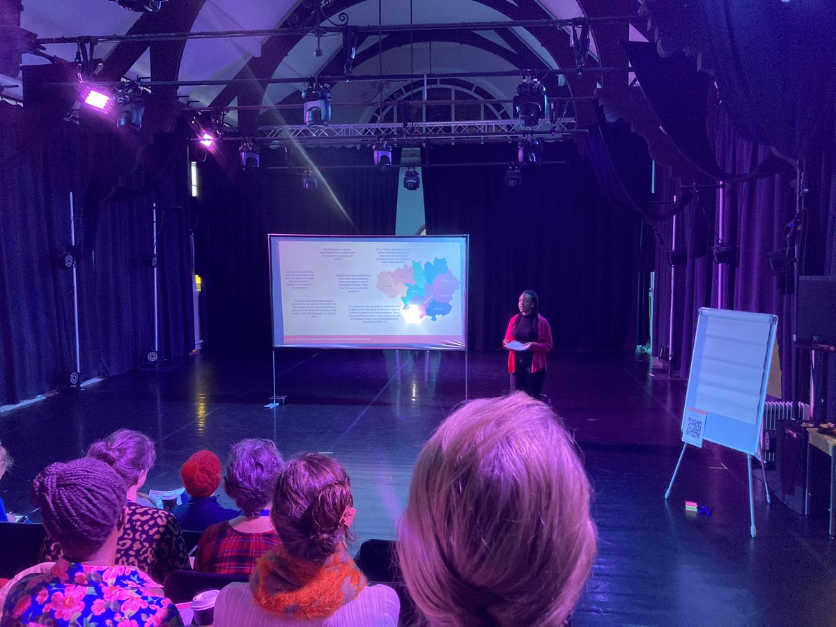 Great to be at the #myriadcreativehealth launch at @chameleon_info this afternoon exploring how creative health can support global majority communities across GM & thinking about how we can support & create pathways for a diverse creative health workforce. #creativehealthgm