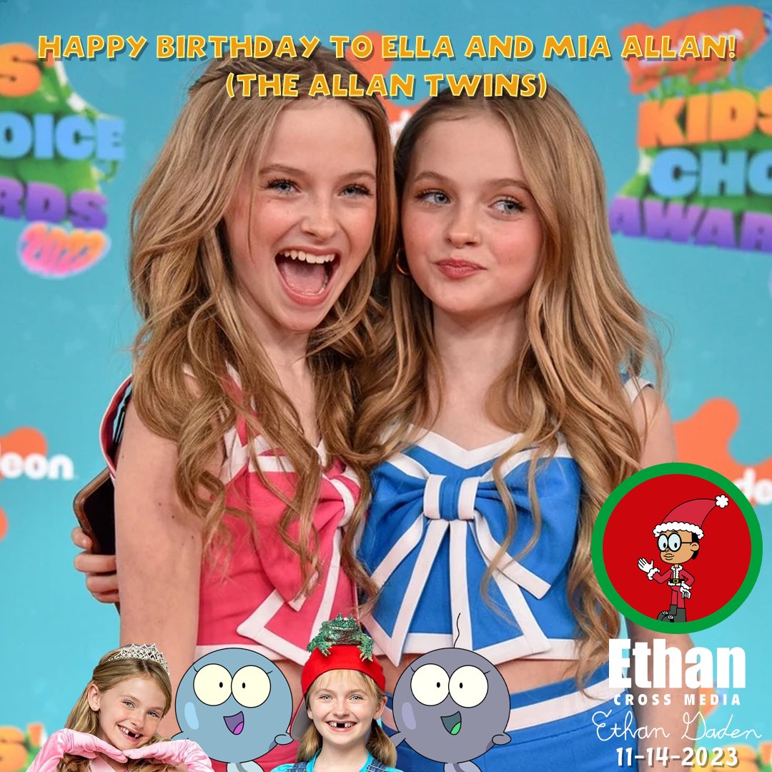 #HappyBirthday to Ella and Mia Allan (@TheAllanTwins)! 😀 Known for their roles in #SingleParents, #JaneVirgin, #Parenthood, voiced Lavender and Ginger in #Amphibia, played Lana and Lola Loud in #ALoudHouseChristmas and reprised their roles as them in #TheReallyLoudHouse.
