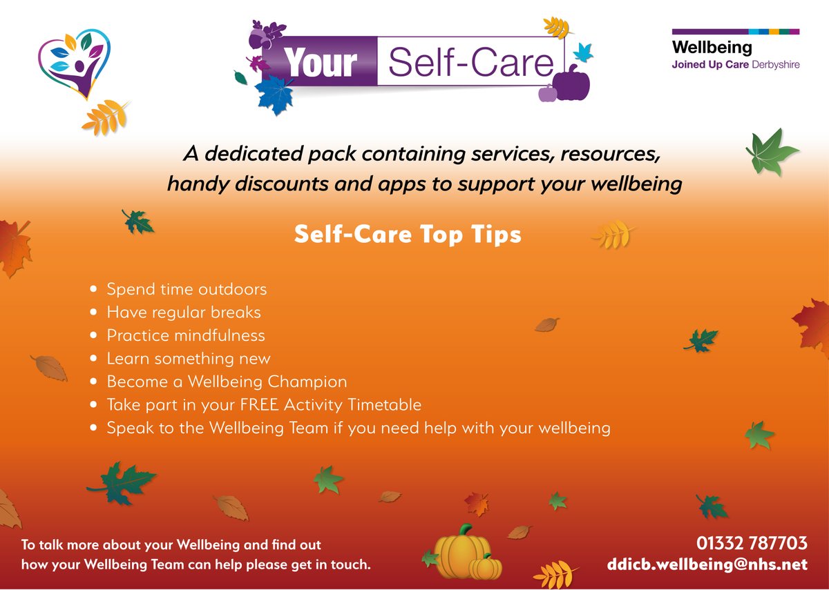 As part of #SelfCareWeek we're promoting Your NEW Autumn Self Care pack - a wealth of wellbeing resources, support services, helplines, websites & supportive apps + a handy list of discounts for our colleagues to access.

Download Your Self-Care pack ➡️ bit.ly/46Wr0q6