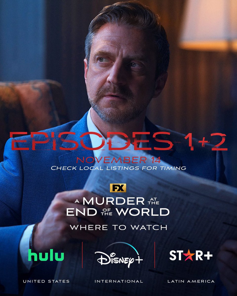 FX’s A Murder at The End of the World is now streaming on Hulu (US). Also available on Disney+ (Internationally) and Star+ (Latin America). @hulu @FXNetworks