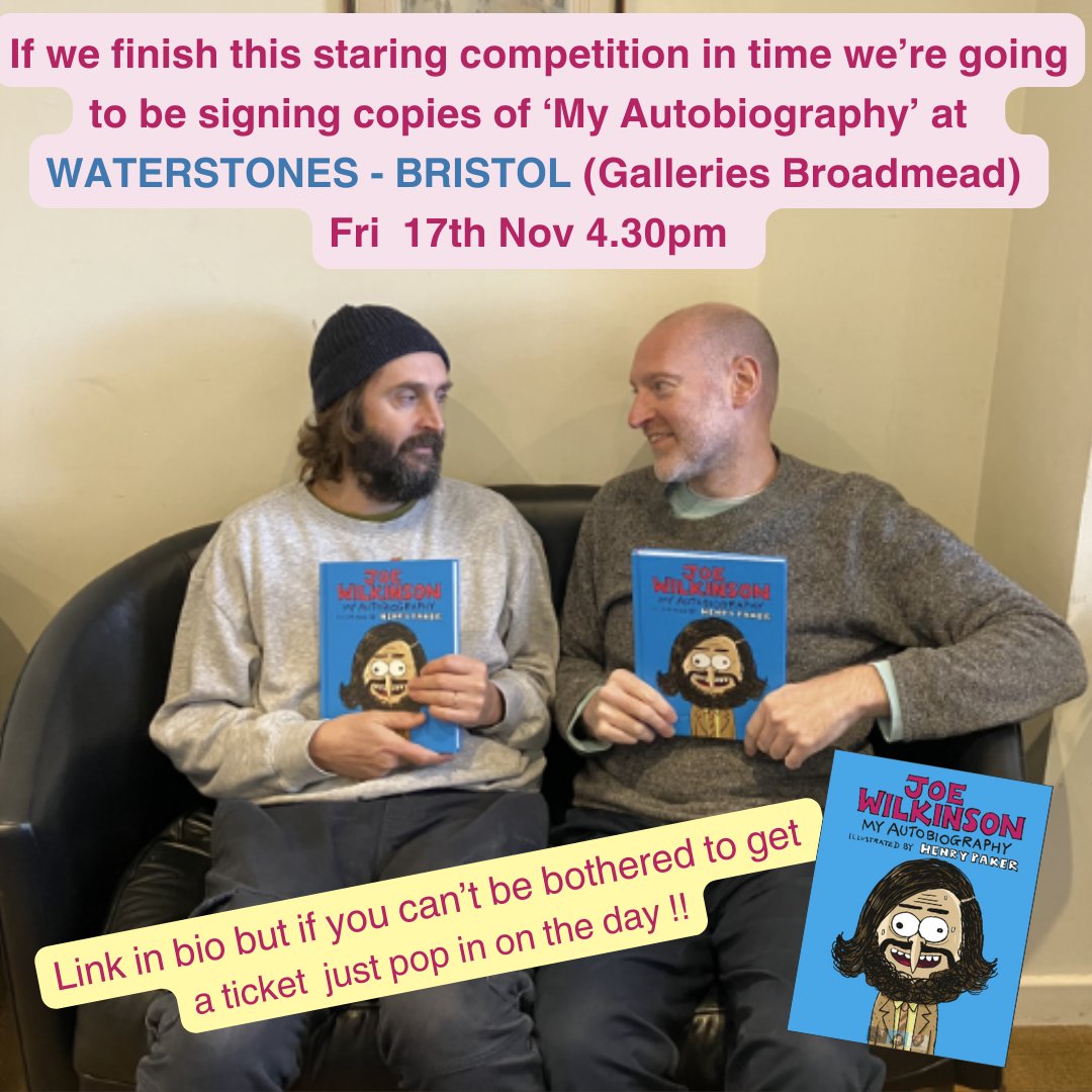 gillinghamjoe's tweet image. Brizzle book signing on Friday 17th Nov 4.30pm @HenryPaker can't take his eyes off me. See you there babbers @waterstones #Bristol 

#joewilkinsonmyautobiography