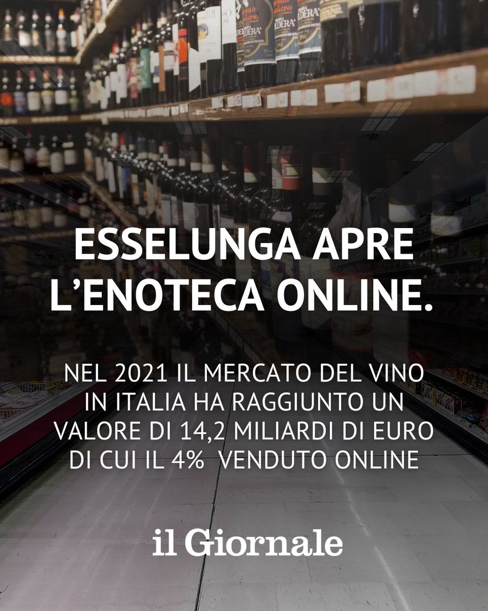 ilgiornale's tweet photo. Enoteca Esselunga apre i battenti. Più di 1.400 etichette di vini e distillati provenienti da ogni parte del pianeta.
La formula e-commerce avrà successo?
#esslelunga #mercatovinicolo #vino #enoteche https://t.co/qdKTfrdPZb