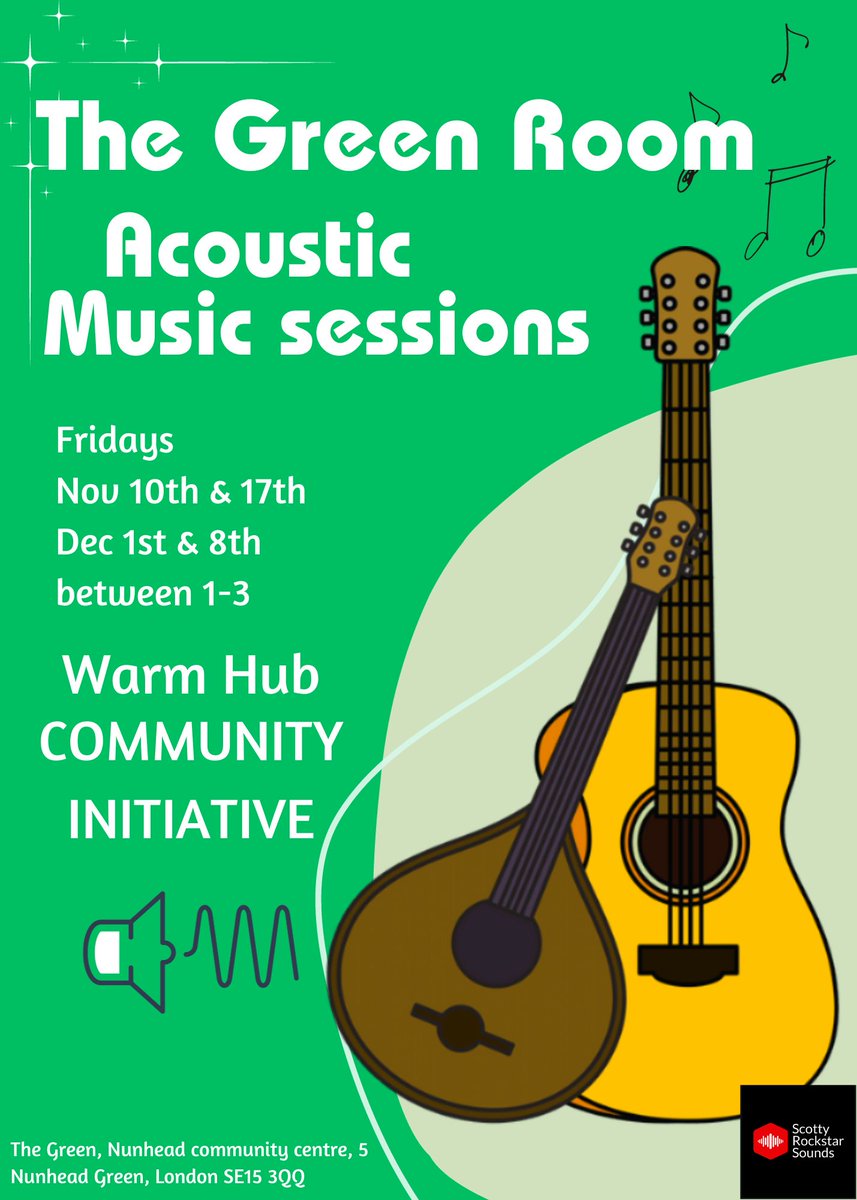 Accoustic Music Sessions at The Green CC, Nunhead. Dates in November and December 2023. <a href="/evenor23/">Evelyn Akoto</a> <a href="/golden_anchor/">The Golden Anchor Pub</a> <a href="/fionasands18/">Fiona Sands</a> @thegreennunhead <a href="/esmedobson/">Cllr Esmé Dobson</a> <a href="/NunheadSage/">Nunhead Sage</a> <a href="/nunheadchoir/">Nunhead Comm Choir</a> <a href="/nunheadnews/">THE NUNHEAD NEWS</a>