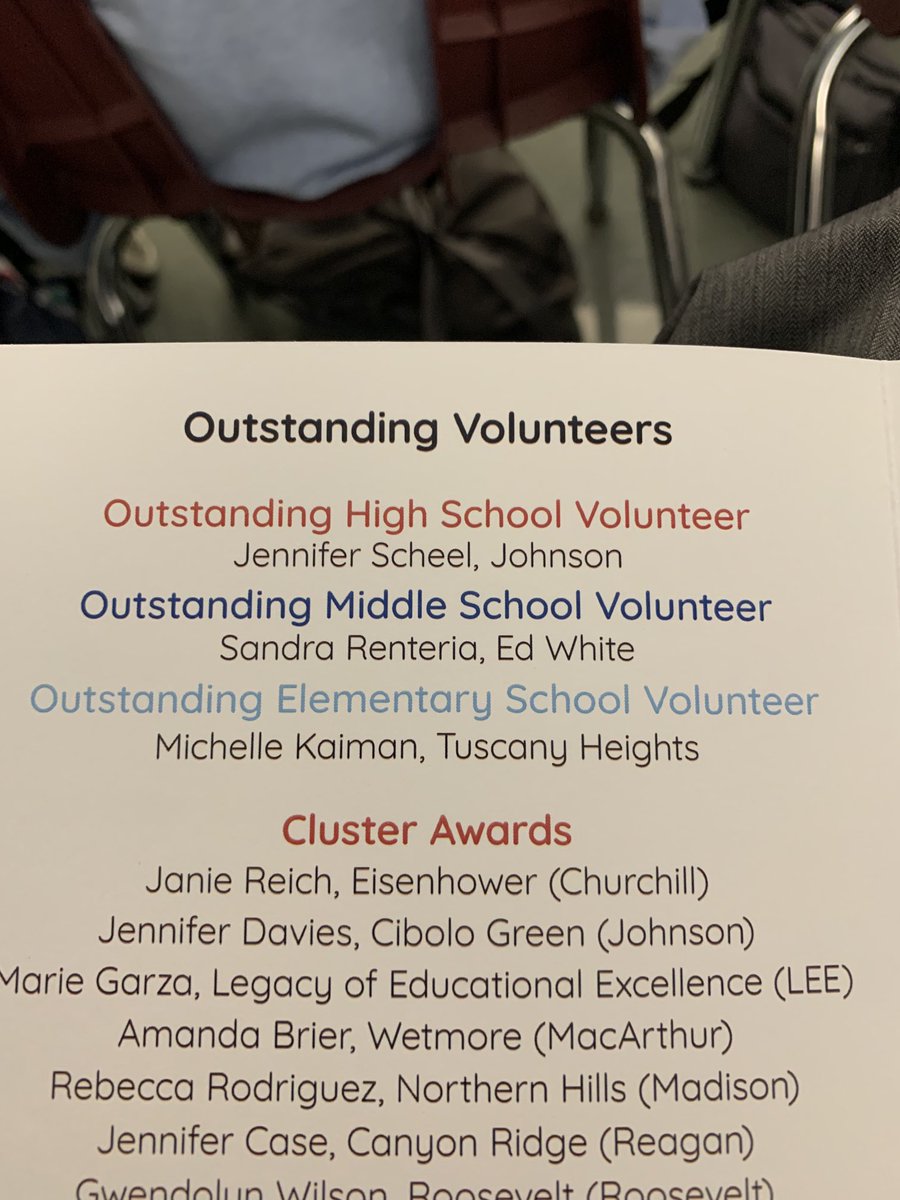 ⁦@edwhiteneisd⁩ ⁦@dataedwhite⁩ would like to recognize and thank Sandra Renteria who volunteers everyday at Ed White! She was recognized today as the Outstanding Middle School Volunteer for @neisd ⁦@NEISDPTAs⁩ ! So blessed to have her! ⁦@NEISDSchoolLead⁩