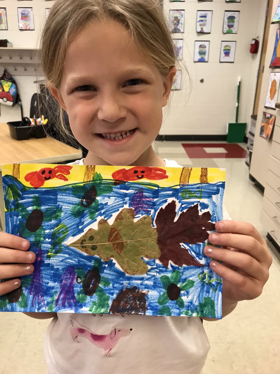 Inspired by the book “The Leaf Man”, 1st graders examine the beauty and mystery of leaves and create leaf creatures of their own.  Happy fall y’all <a href="/ClarkCreekSTEM/">Joey Moss</a> 🍃 🍁 🍂